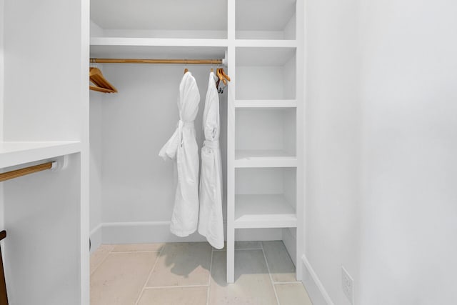 view of walk in closet