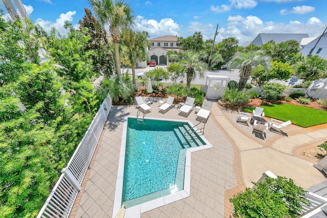 view of pool with a patio