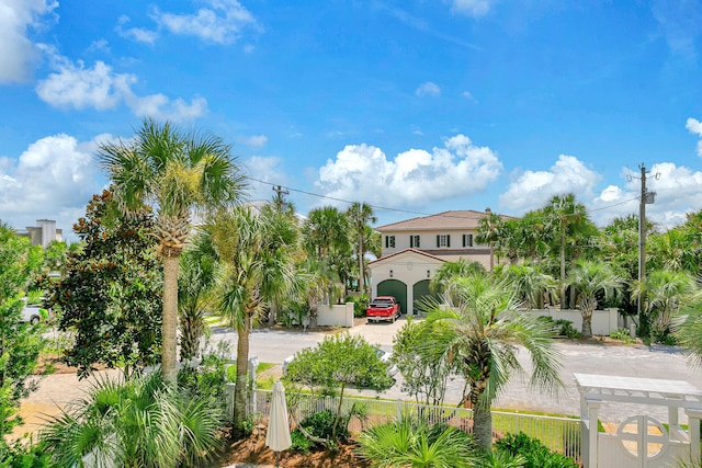 view of front of house featuring a garage