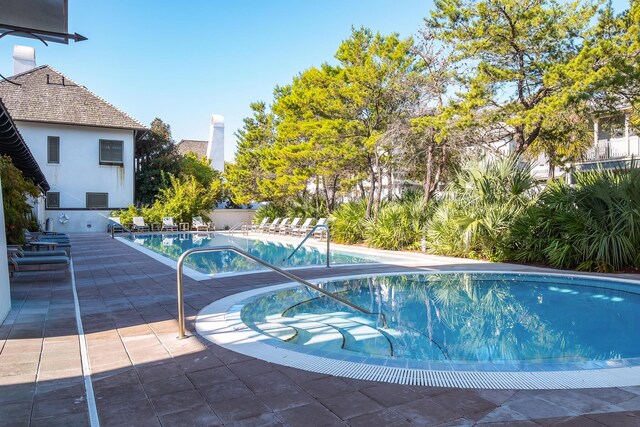 view of pool with a patio area