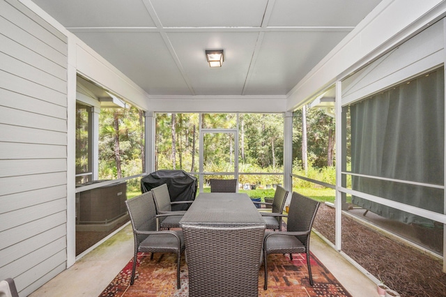 view of sunroom