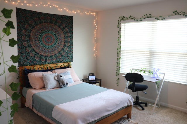 bedroom with carpet floors