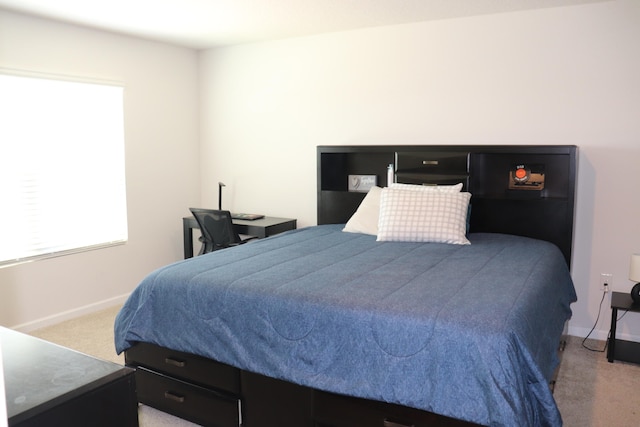 view of carpeted bedroom