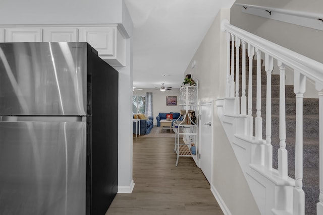 interior space with light hardwood / wood-style flooring