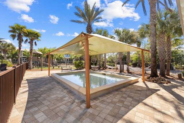 view of pool with a patio