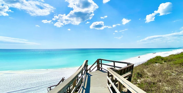 water view featuring a view of the beach