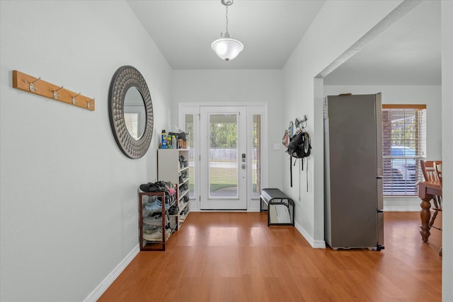 entryway featuring hardwood / wood-style floors