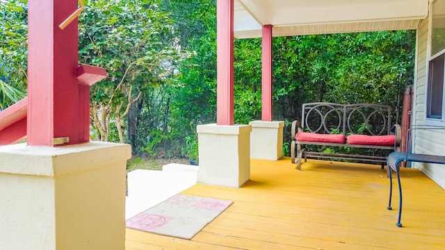 view of wooden deck