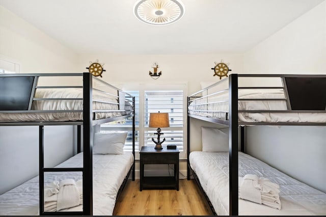 bedroom featuring light hardwood / wood-style floors