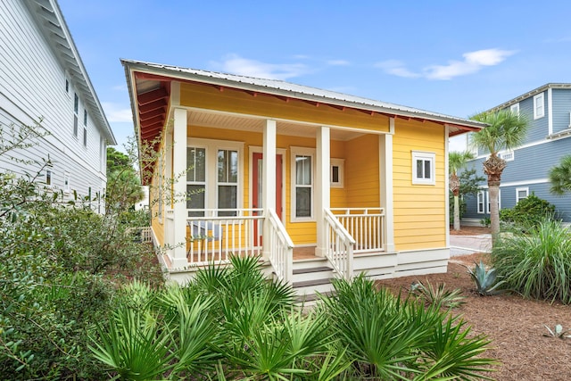 view of front of home with a porch