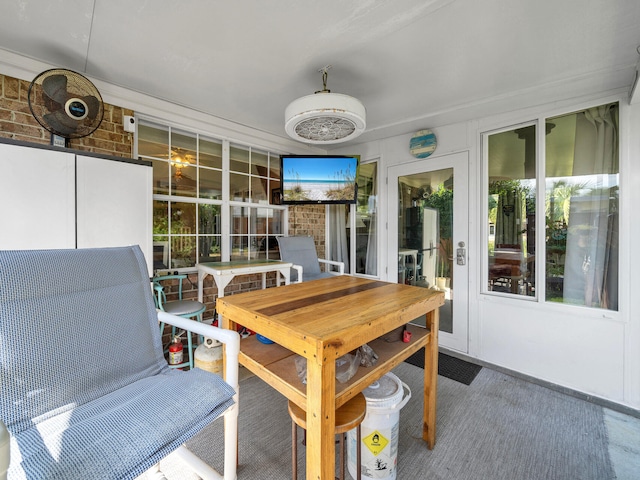 view of sunroom / solarium