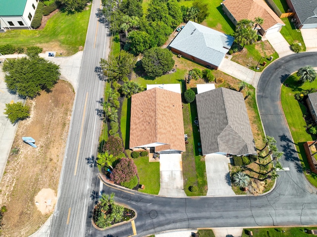 bird's eye view with a residential view