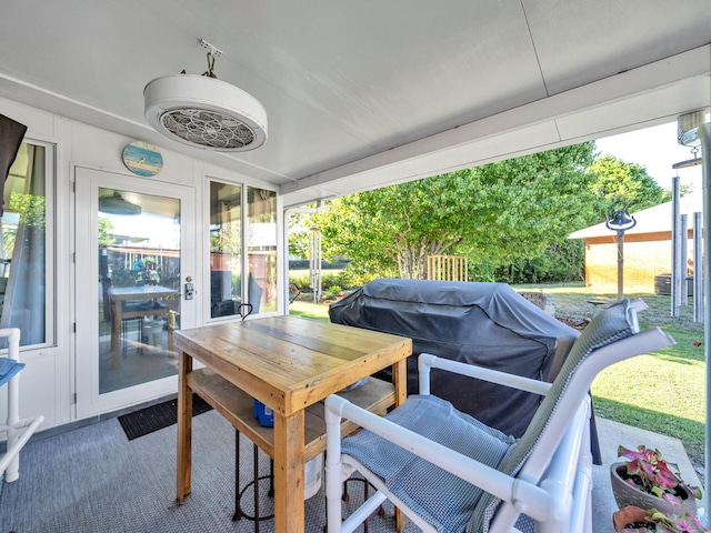 view of sunroom / solarium