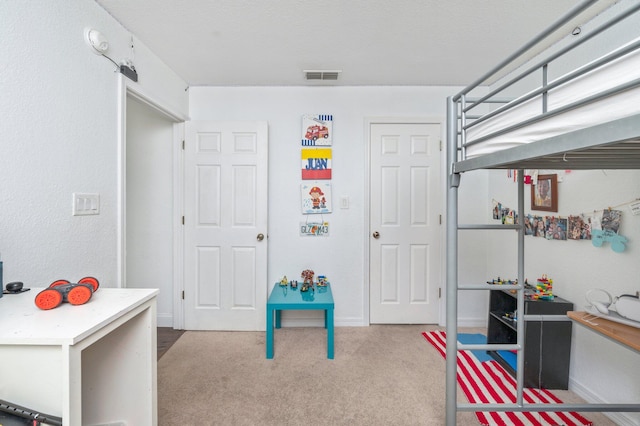 bedroom with carpet floors