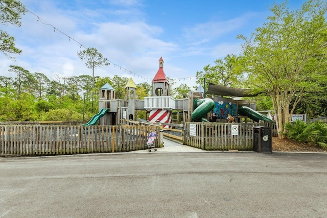 view of jungle gym