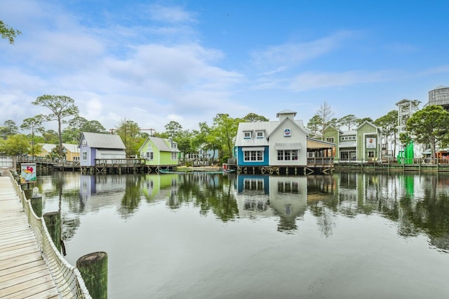 property view of water with a residential view