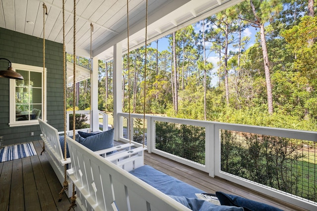 view of sunroom