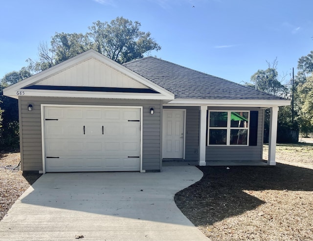 ranch-style house with a garage