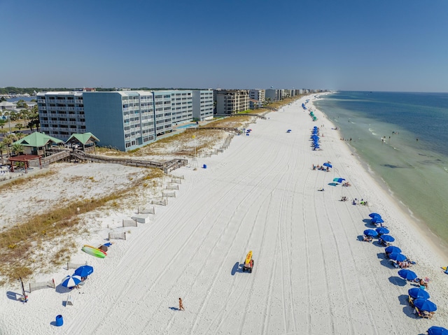 aerial view of unending shoreline