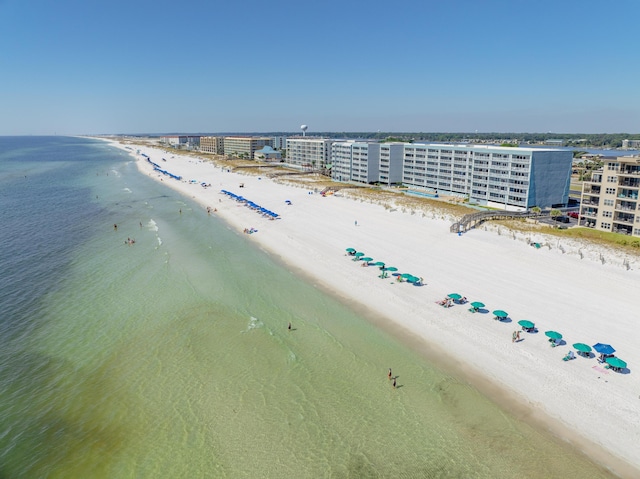 drone / aerial view of extended coastline