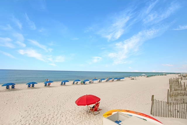 water view featuring nearby beach