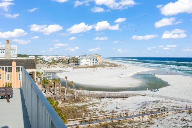 water view with a view of the beach