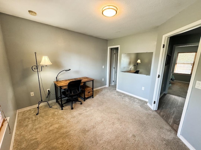 home office featuring carpet