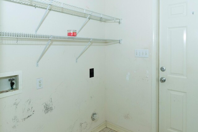 laundry area featuring hookup for a washing machine and hookup for an electric dryer