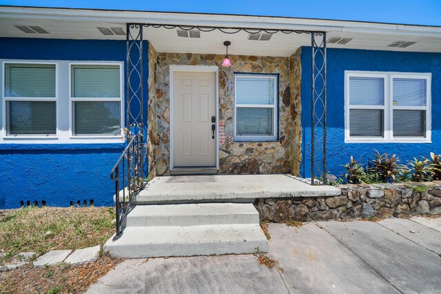 view of doorway to property