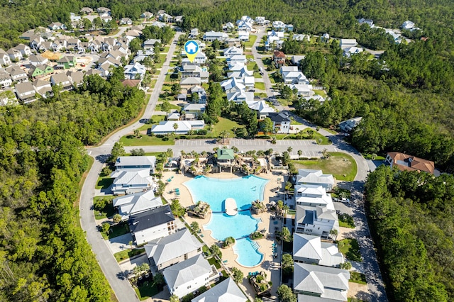 birds eye view of property featuring a residential view