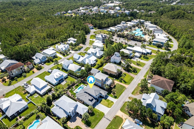 drone / aerial view featuring a residential view