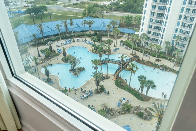 exterior space with a community pool