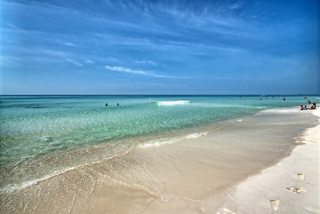 water view with a view of the beach