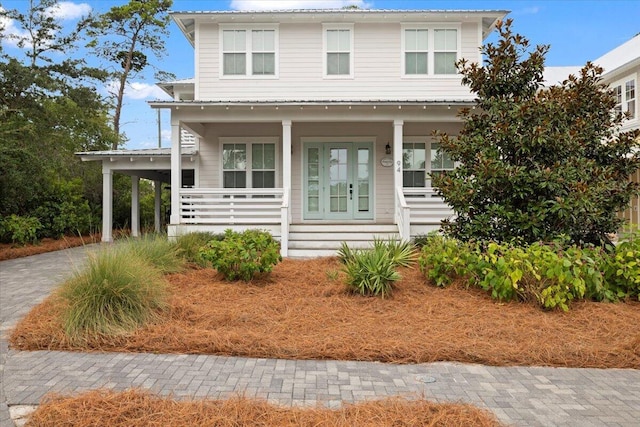 view of front of home with a porch