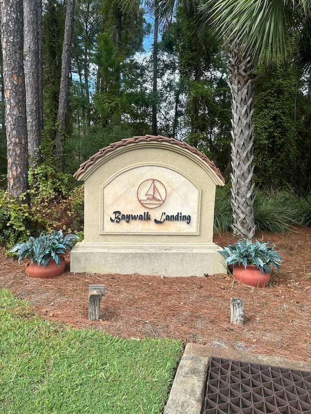 view of community sign