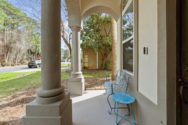 view of patio with covered porch