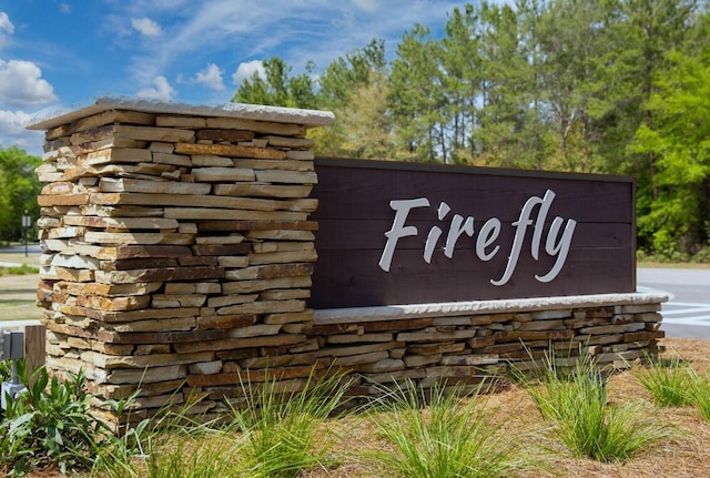 view of community sign