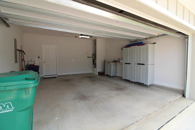 garage featuring a garage door opener