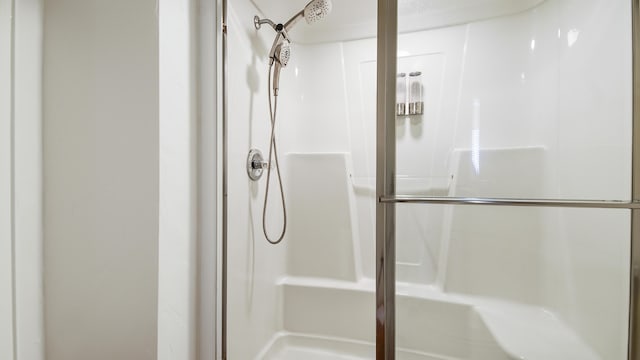 bathroom featuring a stall shower