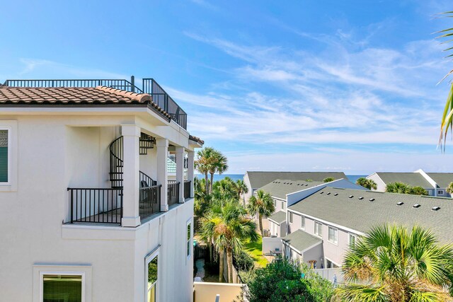 exterior space with a balcony