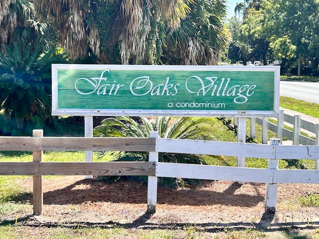 view of community sign