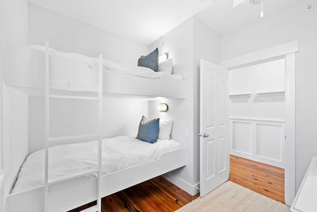 bedroom featuring wood-type flooring