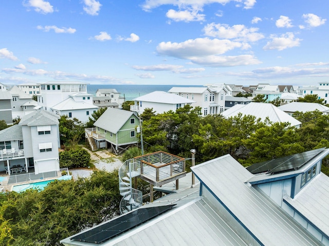 exterior space featuring a water view