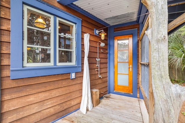 view of doorway to property