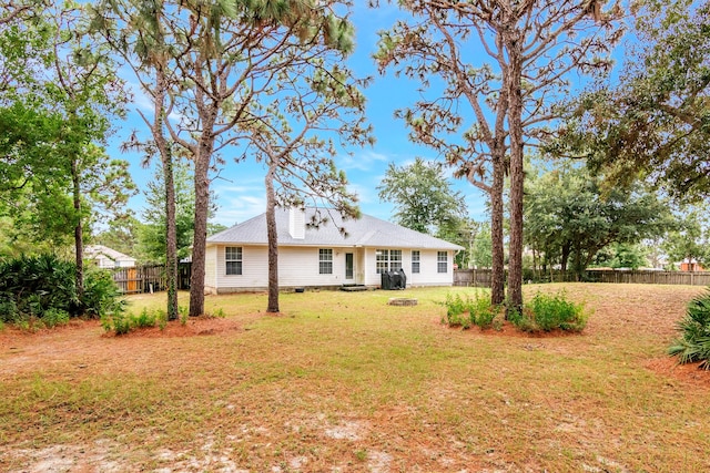 exterior space with a front lawn