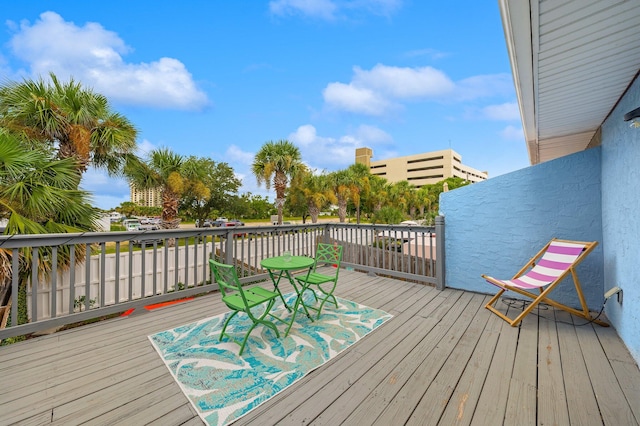 view of wooden deck