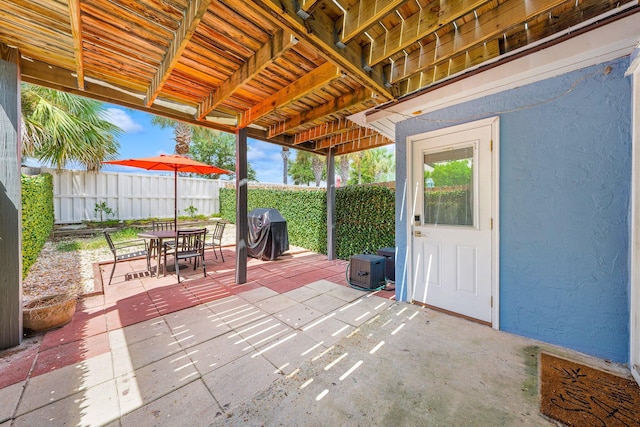 view of patio / terrace featuring area for grilling