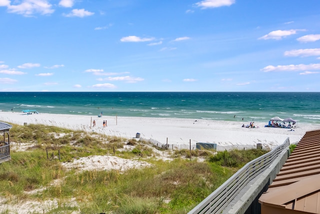 water view featuring a view of the beach