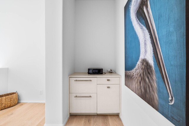 bathroom featuring hardwood / wood-style flooring