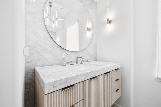 bathroom featuring vanity